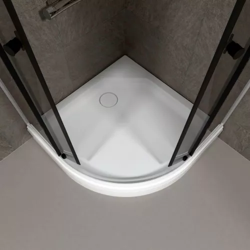 Душевое ограждение Triton ГРЭЙ А ПД31 низкий поддон, Цвет профиля: Белый, Тип поддона: Низкий, Выбрать размер: 90х90, изображение 7