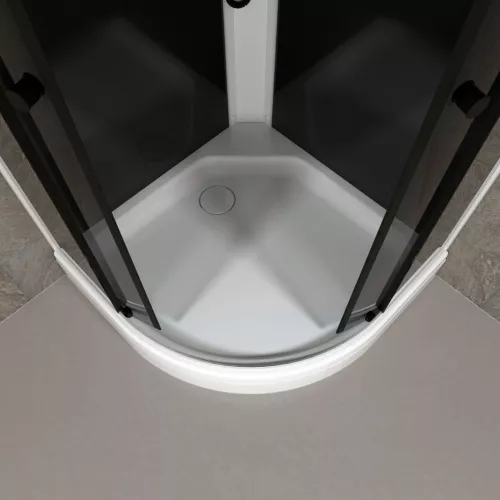 Душевая кабина Triton ГРЭЙ БЛЭК А  низкий поддон, Цвет стекла: тонированное, Цвет профиля: Белый, Тип поддона: Низкий, Выбрать размер: 90х90, изображение 9