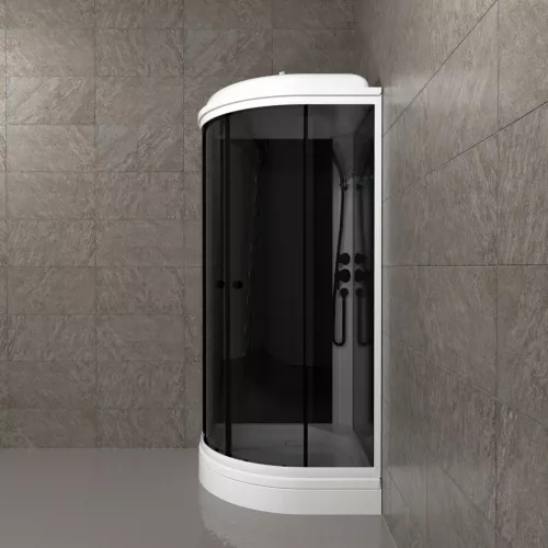 Душевая кабина Triton ГРЭЙ БЛЭК А  низкий поддон, Цвет стекла: тонированное, Цвет профиля: Белый, Тип поддона: Низкий, Выбрать размер: 90х90, изображение 7