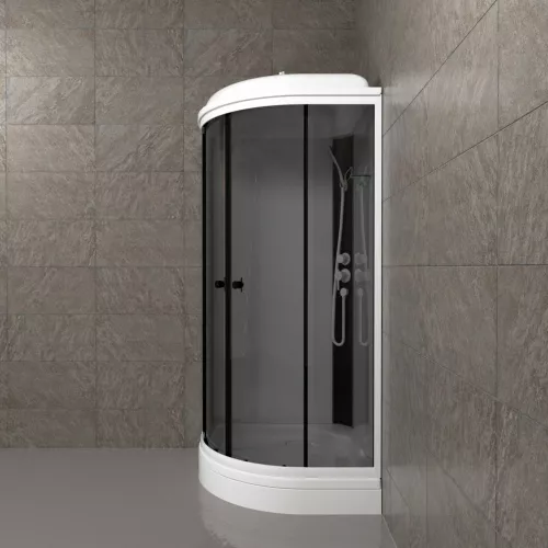 Душевая кабина Triton ГРЭЙ ВАЙТ А  низкий поддон, Цвет стекла: тонированное, Цвет профиля: Белый, Тип поддона: Низкий, Выбрать размер: 90х90, изображение 8