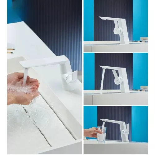 Смеситель для раковины ACWEN BN61E белый, Выбрать цвет: Белый, изображение 9