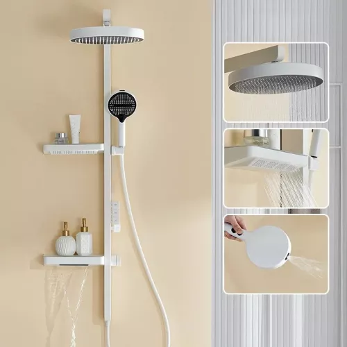 Душевая стойка ACWEN BN 28E белый, Выбрать цвет: Белый, изображение 5