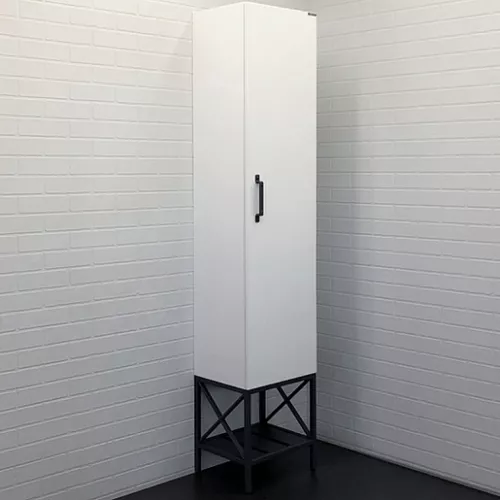 Мебель для ванной: Шкаф-колонна Comforty Бредфорд-40 белый/графит 1 в магазине Акватория