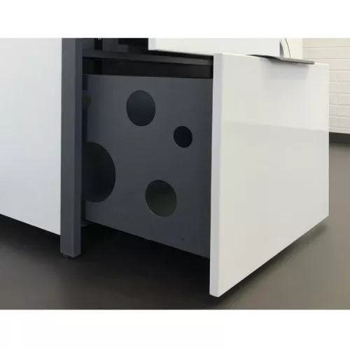 Набор мебели под стиральную машину Comforty Лозанна-120 с графитовой столешницей с раковиной Art Inside, изображение 3