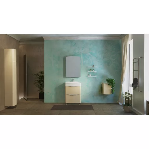 Шкаф подвесной Velvex Iva 45 светлый лен, изображение 3