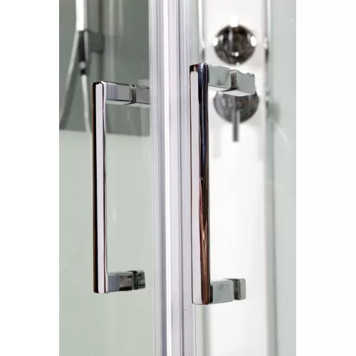 Душевая кабина AvaCan A01/A09 прозрачное/хром, низкий поддон, Цвет стекла: прозрачное, Цвет профиля: Хром, Тип поддона: Низкий, Выбрать размер: 100х100, Внешний вид: С LED освещением, Наличие крыши: есть, изображение 10