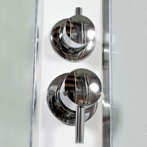 Душевая кабина AvaCan A01/A09 прозрачное/хром, низкий поддон, Цвет стекла: прозрачное, Цвет профиля: Хром, Тип поддона: Низкий, Выбрать размер: 100х100, Внешний вид: С LED освещением, Наличие крыши: есть, изображение 18