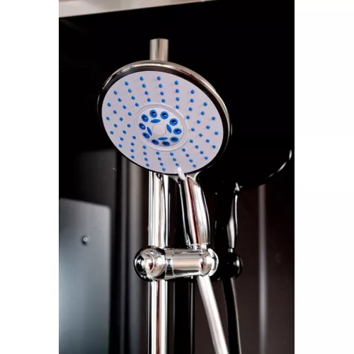 Душевая кабина AvaCan B10/B90  BLACK, матовое/хром , высокий поддон, Выбрать размер: 100х100, Внешний вид: без гидромассажа, Наличие крыши: нет, изображение 3