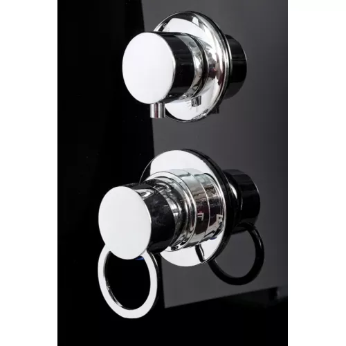 Душевая кабина AvaCan B10/B90  BLACK, матовое/хром , высокий поддон, Выбрать размер: 100х100, Внешний вид: без гидромассажа, Наличие крыши: нет, изображение 12