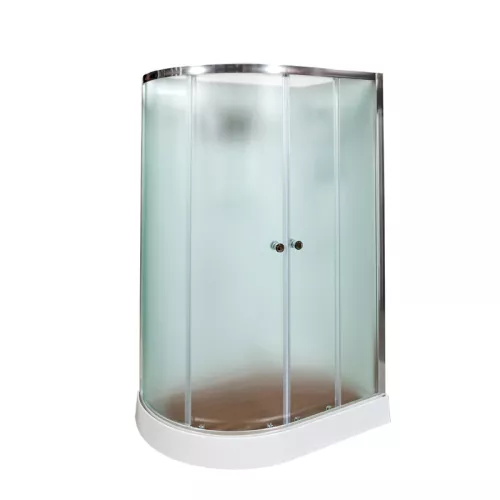 Душевая кабина AvaCan D102 L/R  матовое/хром , низкий поддон, Цвет стекла: матовое, Цвет профиля: Хром, Тип поддона: Низкий, Выбрать размер: 120х80, Внешний вид: без гидромассажа, Наличие крыши: нет, Ориентация: правая, изображение 2