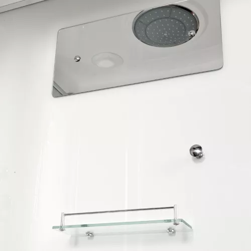 Душевая кабина AvaCan D272 L/R  матовое/хром, средний поддон, Цвет стекла: матовое, Цвет профиля: Хром, Тип поддона: Средний, Выбрать размер: 120х80, Внешний вид: без гидромассажа, Наличие крыши: есть, Ориентация: левая, изображение 11