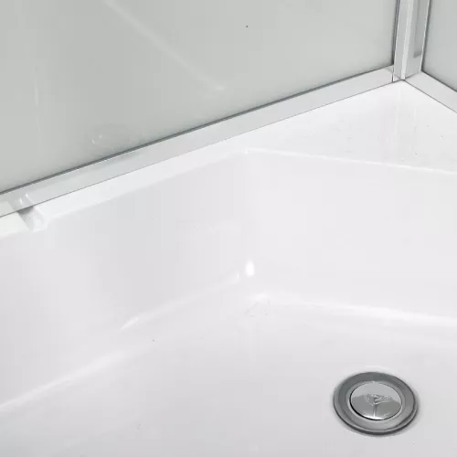 Душевая кабина AvaCan D272 L/R  матовое/хром, средний поддон, Цвет стекла: матовое, Цвет профиля: Хром, Тип поддона: Средний, Выбрать размер: 120х80, Внешний вид: без гидромассажа, Наличие крыши: есть, Ориентация: левая, изображение 10