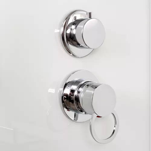 Душевая кабина AvaCan D102 L/R  матовое/хром , низкий поддон, Цвет стекла: матовое, Цвет профиля: Хром, Тип поддона: Низкий, Выбрать размер: 120х80, Внешний вид: без гидромассажа, Наличие крыши: нет, Ориентация: правая, изображение 8