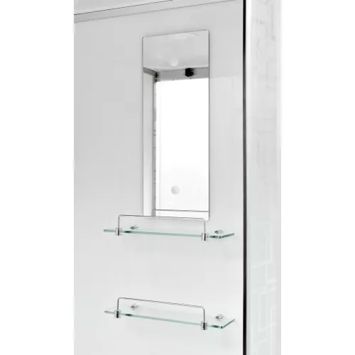 Душевая кабина AvaCan EM 1580/1590 с рисунком/хром , низкий поддон, Цвет стекла: с рисунком, Цвет профиля: Хром, Тип поддона: Низкий, Выбрать размер: 80х80, Внешний вид: без гидромассажа, Наличие крыши: есть, изображение 4