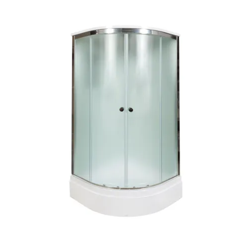 Душевая кабина AvaCan  D279S  матовое/хром , средний поддон, Цвет стекла: матовое, Цвет профиля: Хром, Тип поддона: Средний, Выбрать размер: 90х90, Внешний вид: без гидромассажа, Наличие крыши: есть, изображение 2