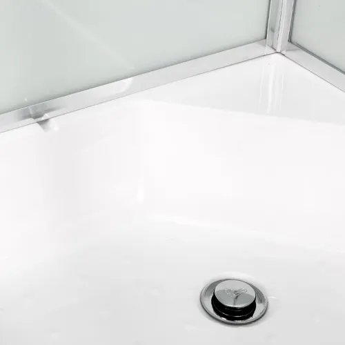 Душевая кабина AvaCan  D279S  матовое/хром , средний поддон, Цвет стекла: матовое, Цвет профиля: Хром, Тип поддона: Средний, Выбрать размер: 90х90, Внешний вид: без гидромассажа, Наличие крыши: есть, изображение 6