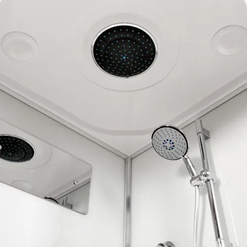 Душевая кабина AvaCan  D279S  матовое/хром , средний поддон, Цвет стекла: матовое, Цвет профиля: Хром, Тип поддона: Средний, Выбрать размер: 90х90, Внешний вид: без гидромассажа, Наличие крыши: есть, изображение 5