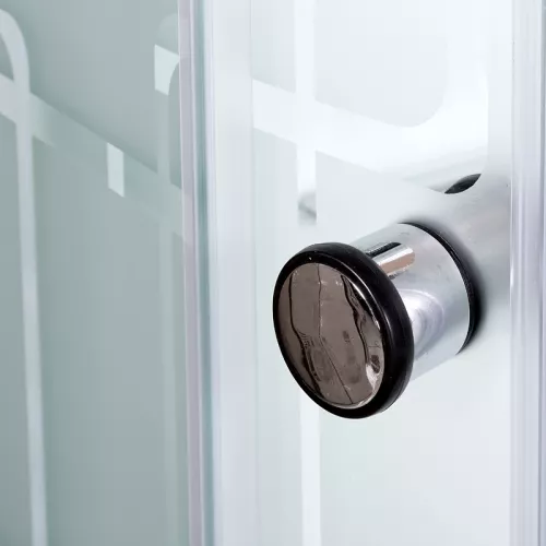 Душевая кабина AvaCan EM 1511/1512 R/L  с рисунком/хром , низкий поддон, Цвет стекла: с рисунком, Цвет профиля: Хром, Тип поддона: Низкий, Выбрать размер: 110х80, Внешний вид: без гидромассажа, Наличие крыши: есть, Ориентация: левая, изображение 11