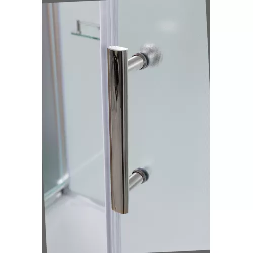 Душевая кабина AvaCan EM 4515/4516/4517 матовое/хром/высокий, Цвет стекла: матовое, Цвет профиля: Хром, Тип поддона: Высокий, Выбрать размер: 150х85, Внешний вид: без гидромассажа, Наличие крыши: есть, изображение 16