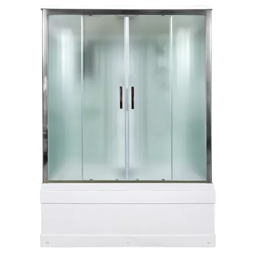 Душевая кабина AvaCan EM 4515/4516/4517 матовое/хром/высокий, Цвет стекла: матовое, Цвет профиля: Хром, Тип поддона: Высокий, Выбрать размер: 150х85, Внешний вид: без гидромассажа, Наличие крыши: есть, изображение 2