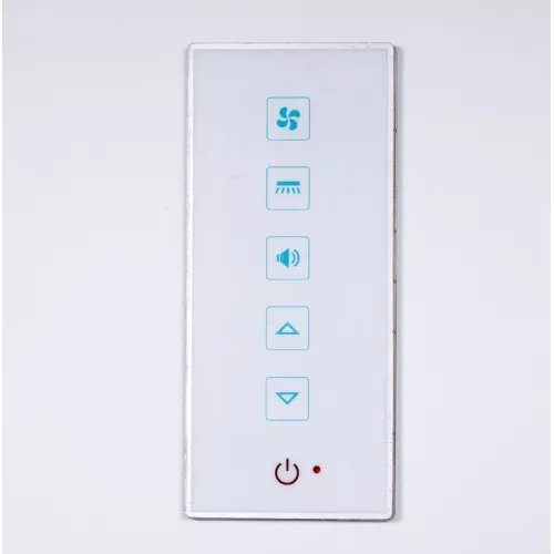 Душевая кабина AvaCan EM 4511/4512 L/R с рисунком/хром, высокий поддон, Цвет стекла: с рисунком, Цвет профиля: Хром, Тип поддона: Высокий, Выбрать размер: 110х80, Внешний вид: с электрикой, Наличие крыши: есть, Ориентация: левая, изображение 12