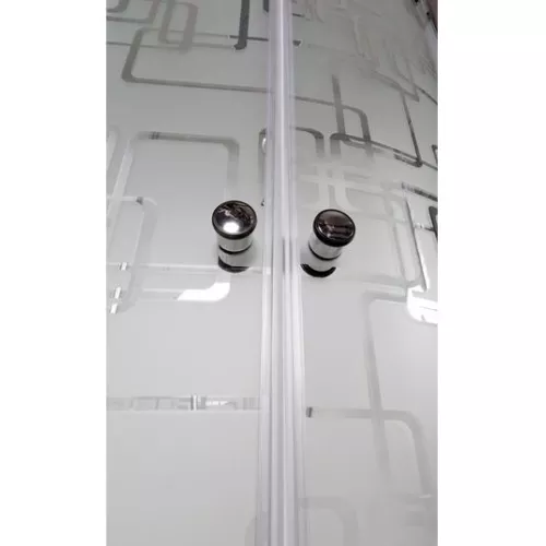 Душевая кабина AvaCan EM1511/1512 L/R  с рисунком/хром/низкий, Цвет стекла: с рисунком, Цвет профиля: Хром, Тип поддона: Низкий, Выбрать размер: 110х80, Внешний вид: С LED освещением, Наличие крыши: есть, Ориентация: левая, изображение 4