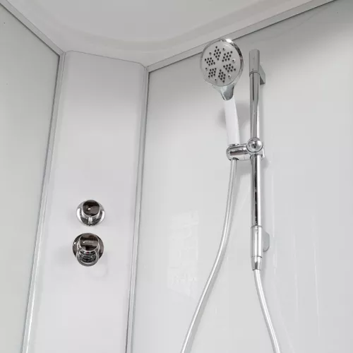 Душевая кабина AvaCan EM2710/2780/2790  с рисунком/хром/средний, Цвет стекла: с рисунком, Цвет профиля: Хром, Тип поддона: Средний, Выбрать размер: 100х100, Внешний вид: без гидромассажа, Наличие крыши: есть, изображение 6