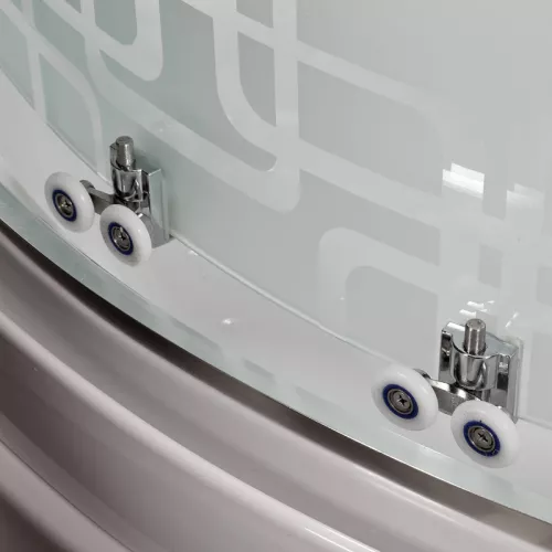 Душевая кабина AvaCan EM2710/2780/2790  с рисунком/хром/средний, Цвет стекла: с рисунком, Цвет профиля: Хром, Тип поддона: Средний, Выбрать размер: 100х100, Внешний вид: без гидромассажа, Наличие крыши: есть, изображение 13