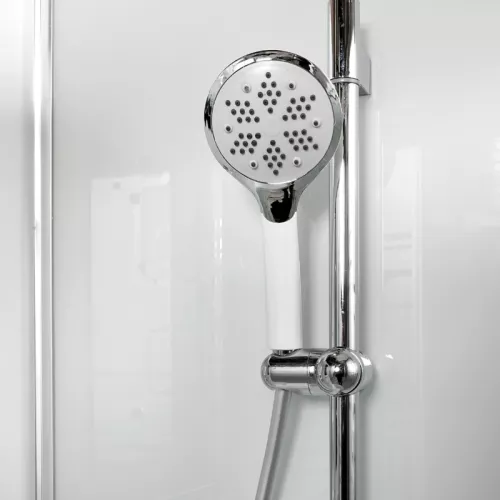 Душевая кабина AvaCan EM2710/2780/2790  с рисунком/хром/средний, Цвет стекла: с рисунком, Цвет профиля: Хром, Тип поддона: Средний, Выбрать размер: 100х100, Внешний вид: без гидромассажа, Наличие крыши: есть, изображение 7