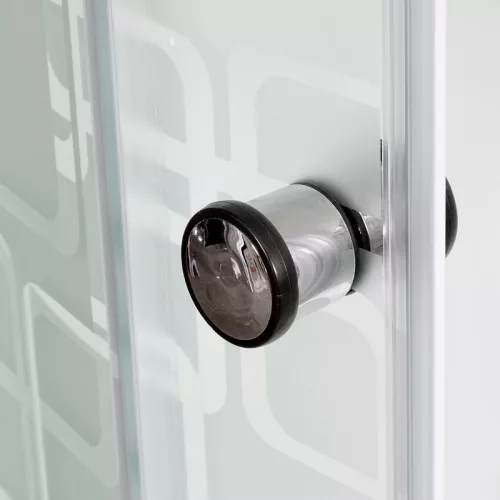 Душевая кабина AvaCan EM2712/720 L/R с рисунком/хром/средний, Цвет стекла: с рисунком, Цвет профиля: Хром, Тип поддона: Средний, Выбрать размер: 120х80, Внешний вид: С LED освещением, Наличие крыши: есть, Ориентация: левая, изображение 16