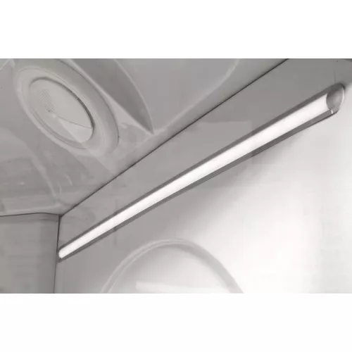 Душевая кабина AvaCan L510 прозрачное/хром/средний, Цвет стекла: прозрачное, Цвет профиля: Хром, Тип поддона: Средний, Выбрать размер: 100х100, Внешний вид: С LED освещением, Наличие крыши: есть, изображение 10