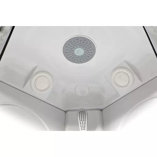 Душевая кабина AvaCan L608/609  прозрачное/хром/низкий, Цвет стекла: прозрачное, Цвет профиля: Хром, Тип поддона: Низкий, Выбрать размер: 80х80, Внешний вид: С LED освещением, Наличие крыши: есть, изображение 13