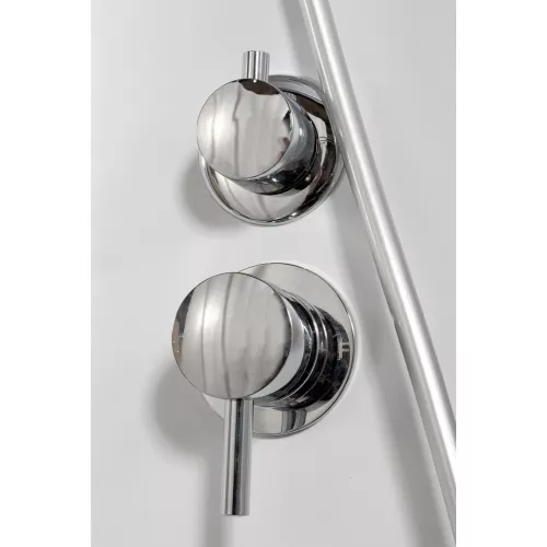 Душевая кабина AvaCan L608/609  прозрачное/хром/низкий, Цвет стекла: прозрачное, Цвет профиля: Хром, Тип поддона: Низкий, Выбрать размер: 80х80, Внешний вид: С LED освещением, Наличие крыши: есть, изображение 20