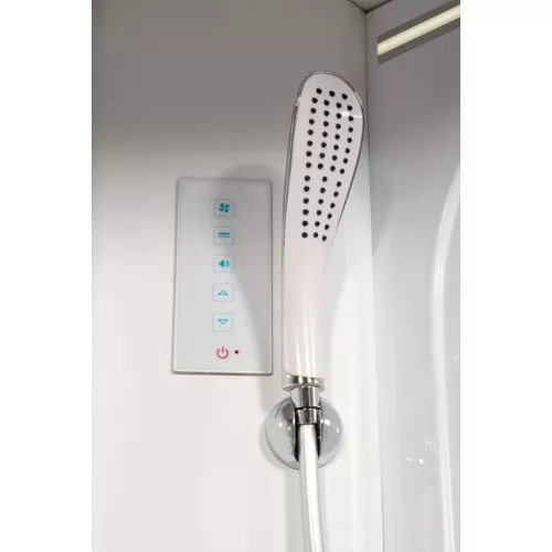 Душевая кабина AvaCan L608/609  прозрачное/хром/низкий, Цвет стекла: прозрачное, Цвет профиля: Хром, Тип поддона: Низкий, Выбрать размер: 80х80, Внешний вид: С LED освещением, Наличие крыши: есть, изображение 17