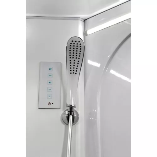 Душевая кабина AvaCan L602 R/L прозрачное/хром/низкий, Цвет стекла: прозрачное, Цвет профиля: Хром, Тип поддона: Низкий, Выбрать размер: 120х80, Внешний вид: С LED освещением, Наличие крыши: есть, Ориентация: правая, изображение 4