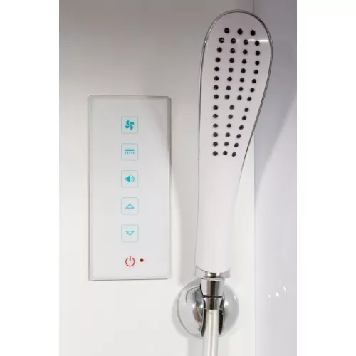 Душевая кабина AvaCan L602 R/L прозрачное/хром/низкий, Цвет стекла: прозрачное, Цвет профиля: Хром, Тип поддона: Низкий, Выбрать размер: 120х80, Внешний вид: С LED освещением, Наличие крыши: есть, Ориентация: правая, изображение 3