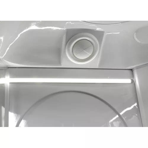 Душевая кабина AvaCan L620 L/R прозрачное/хром/высокий, Цвет стекла: прозрачное, Цвет профиля: Хром, Тип поддона: Высокий, Выбрать размер: 120х80, Внешний вид: С LED освещением, Наличие крыши: есть, Ориентация: левая, изображение 6