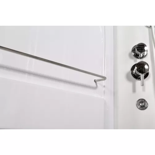 Душевая кабина AvaCan L620 L/R прозрачное/хром/высокий, Цвет стекла: прозрачное, Цвет профиля: Хром, Тип поддона: Высокий, Выбрать размер: 120х80, Внешний вид: С LED освещением, Наличие крыши: есть, Ориентация: левая, изображение 11