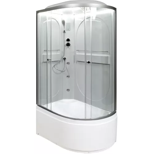 Душевая кабина AvaCan L620 L/R прозрачное/хром/высокий, Цвет стекла: прозрачное, Цвет профиля: Хром, Тип поддона: Высокий, Выбрать размер: 120х80, Внешний вид: С LED освещением, Наличие крыши: есть, Ориентация: левая