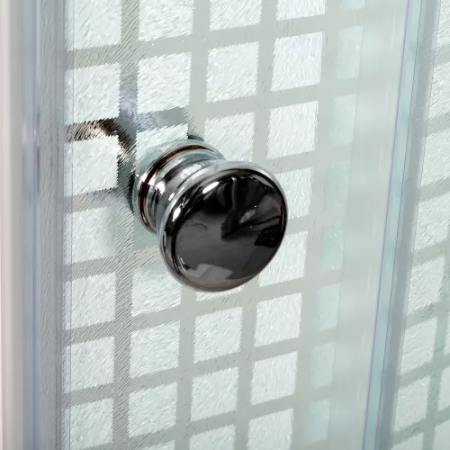 Душевая кабина AvaCan L901/908/909 с рисунком/хром/низкий, Цвет стекла: с рисунком, Цвет профиля: Хром, Тип поддона: Низкий, Выбрать размер: 80х80, Внешний вид: без гидромассажа, Наличие крыши: есть, изображение 9