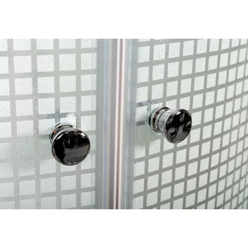 Душевая кабина AvaCan L980/990/910 с рисунком/хром/высокий, Цвет стекла: с рисунком, Цвет профиля: Хром, Тип поддона: Высокий, Выбрать размер: 80х80, Внешний вид: без гидромассажа, Наличие крыши: есть, изображение 6