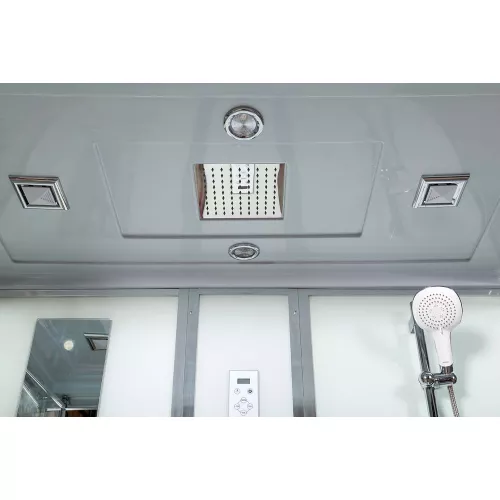 Душевая кабина AvaCan V150/160/170  прозрачное/хром/высокий, Цвет стекла: прозрачное, Цвет профиля: Хром, Тип поддона: Высокий, Выбрать размер: 150х85, Внешний вид: Гидромассаж + электрика, Наличие крыши: есть, изображение 6