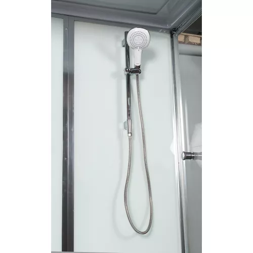 Душевая кабина AvaCan V150/160/170  прозрачное/хром/высокий, Цвет стекла: прозрачное, Цвет профиля: Хром, Тип поддона: Высокий, Выбрать размер: 150х85, Внешний вид: Гидромассаж + электрика, Наличие крыши: есть, изображение 7