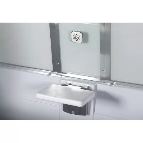 Душевая кабина AvaCan V150/160/170  прозрачное/хром/высокий, Цвет стекла: прозрачное, Цвет профиля: Хром, Тип поддона: Высокий, Выбрать размер: 150х85, Внешний вид: Гидромассаж + электрика, Наличие крыши: есть, изображение 10