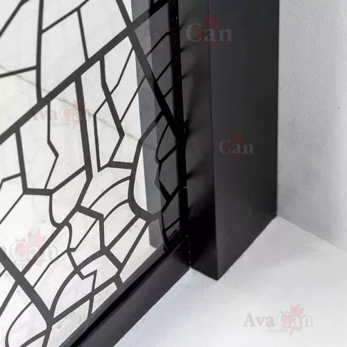 Душевой уголок AvaCan PB 90/100, Цвет стекла: с рисунком, Цвет профиля: Черный, Выбрать размер: 90х90, изображение 5