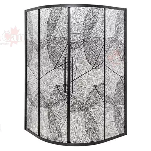 Душевой уголок AvaCan HB 80/90/100/120, Цвет стекла: с рисунком, Цвет профиля: Черный, Выбрать размер: 80х80, изображение 2