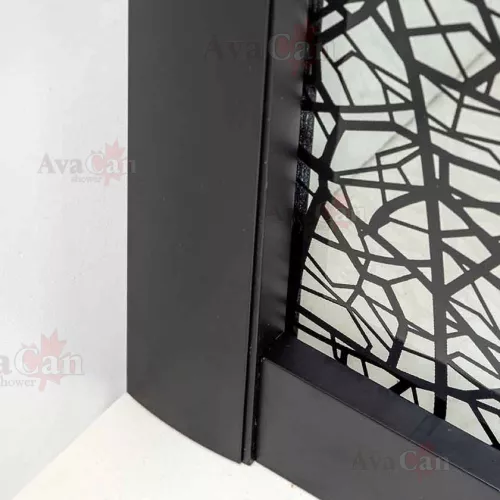 Душевой уголок AvaCan HB 80/90/100/120, Цвет стекла: с рисунком, Цвет профиля: Черный, Выбрать размер: 80х80, изображение 6