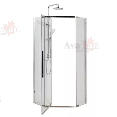 Душевой уголок AvaCan PC 90/100, Цвет стекла: прозрачное, Цвет профиля: Хром, Выбрать размер: 100х100, изображение 2