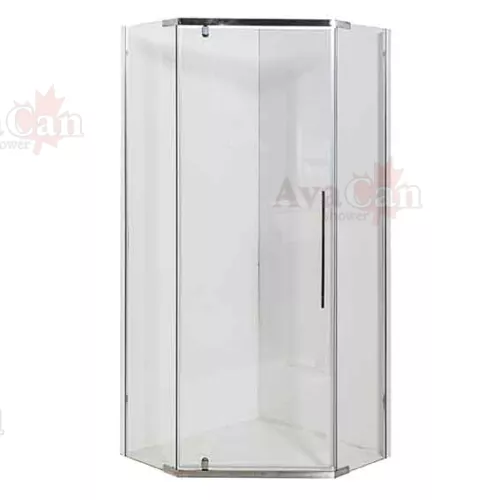 Душевой уголок AvaCan PC 90/100, Цвет стекла: прозрачное, Цвет профиля: Хром, Выбрать размер: 100х100, изображение 4