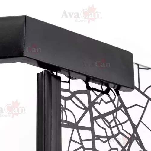 Душевой уголок AvaCan PB 90/100, Цвет стекла: с рисунком, Цвет профиля: Черный, Выбрать размер: 90х90, изображение 6